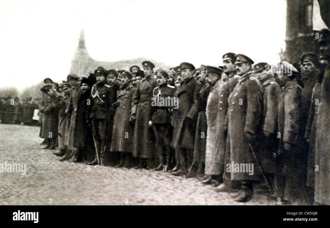 Russian Revolution. Kerensky's last day in Petrograd (1918) Stock Photo