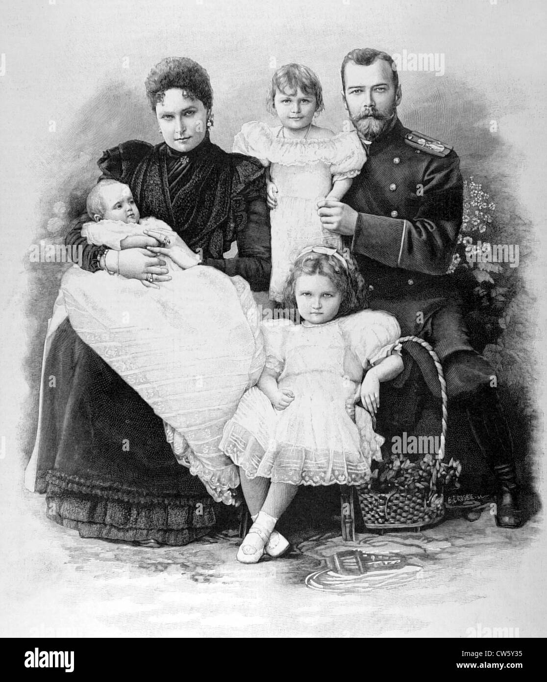 The Russian imperial family (1901) Stock Photo