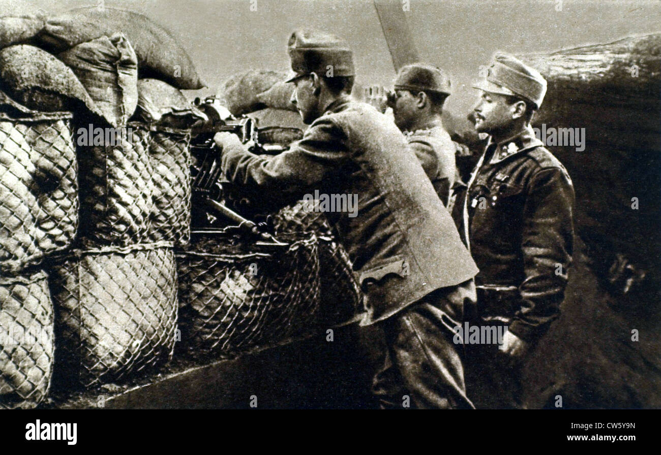 World War I. Austrian trenches on the Russian front (1916) Stock Photo