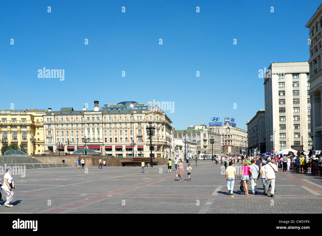 Manezhnaya square in Moscow Stock Photo