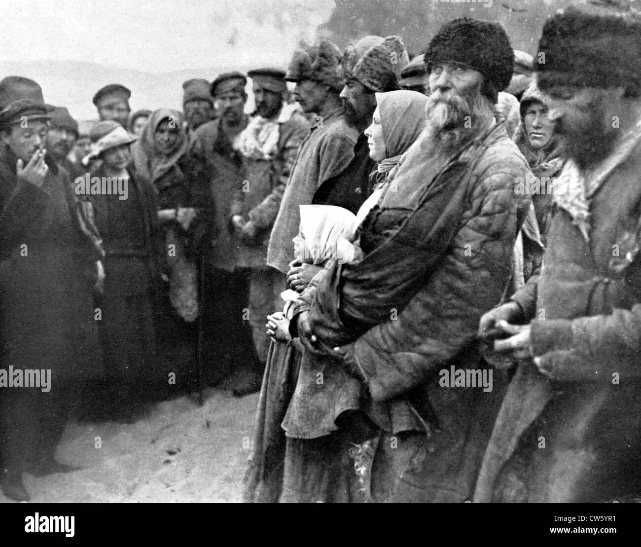 Famine in Stavropol, on the banks of the Volga (1921) Stock Photo