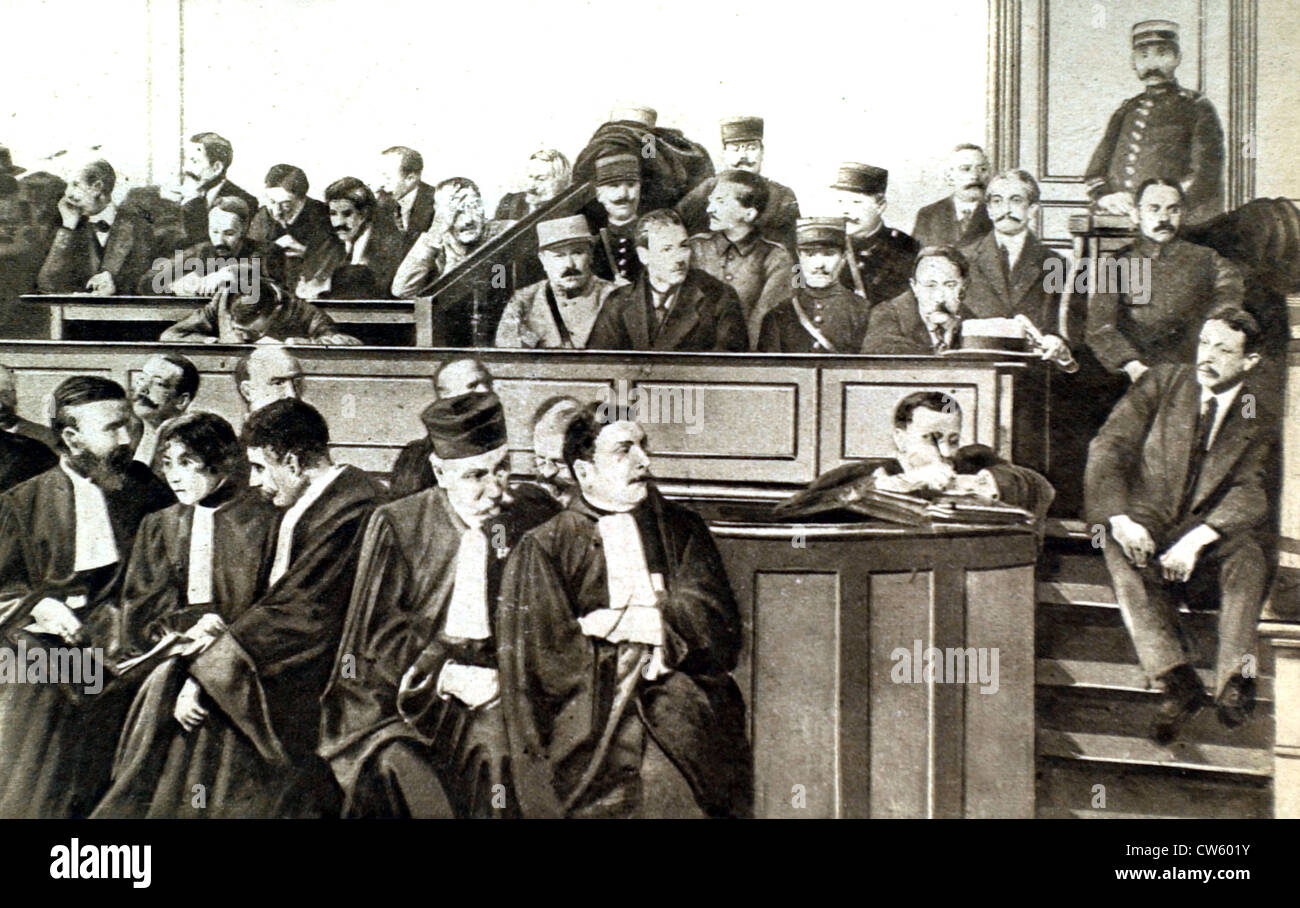 World War I. The 'Red Cap' gang in the dock, before the third war council Stock Photo