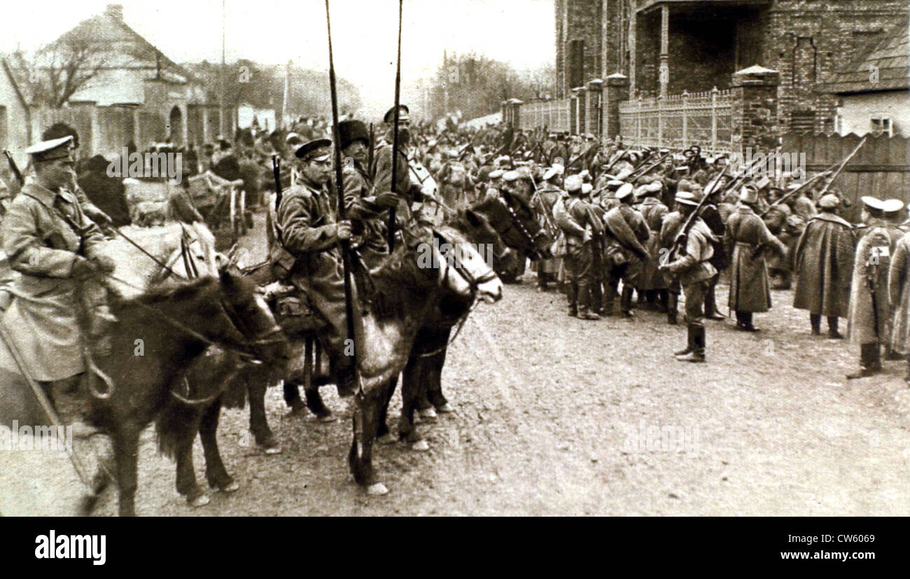 World War I. On the front of the Russian armies in Poland (1914) Stock Photo