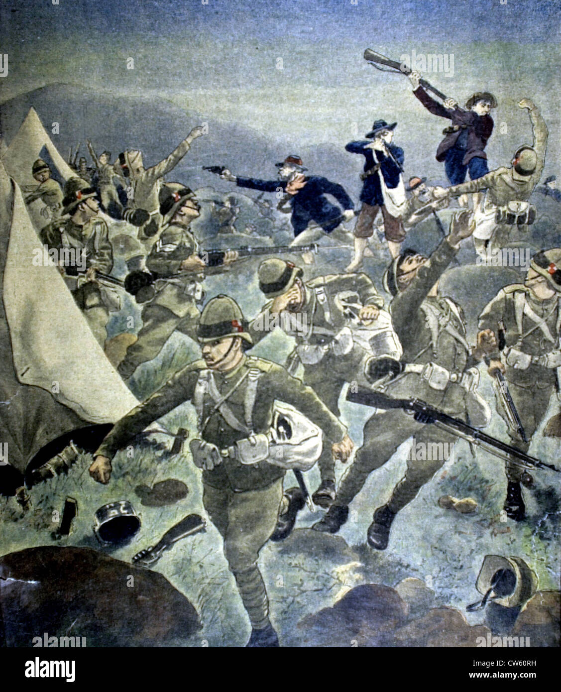 War of the Transvaal. Exploits of General Dewet (1902) Stock Photo