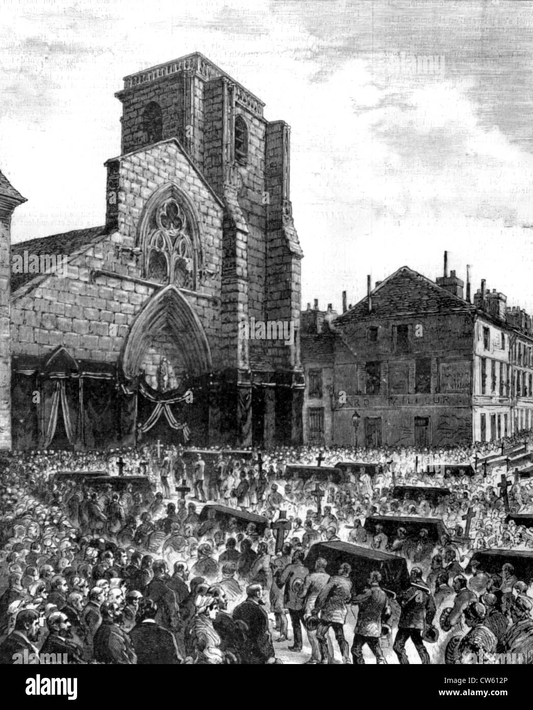 Catastrophe at the Marneval ironworks, in Saint-Dizier (1883) Stock Photo