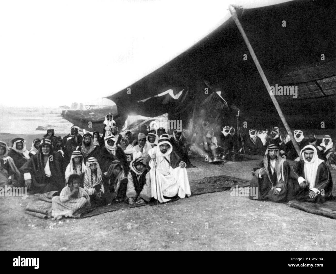 Syria. An allied of France, Nouri Ibn Chalaan, under his tent (1925) Stock Photo