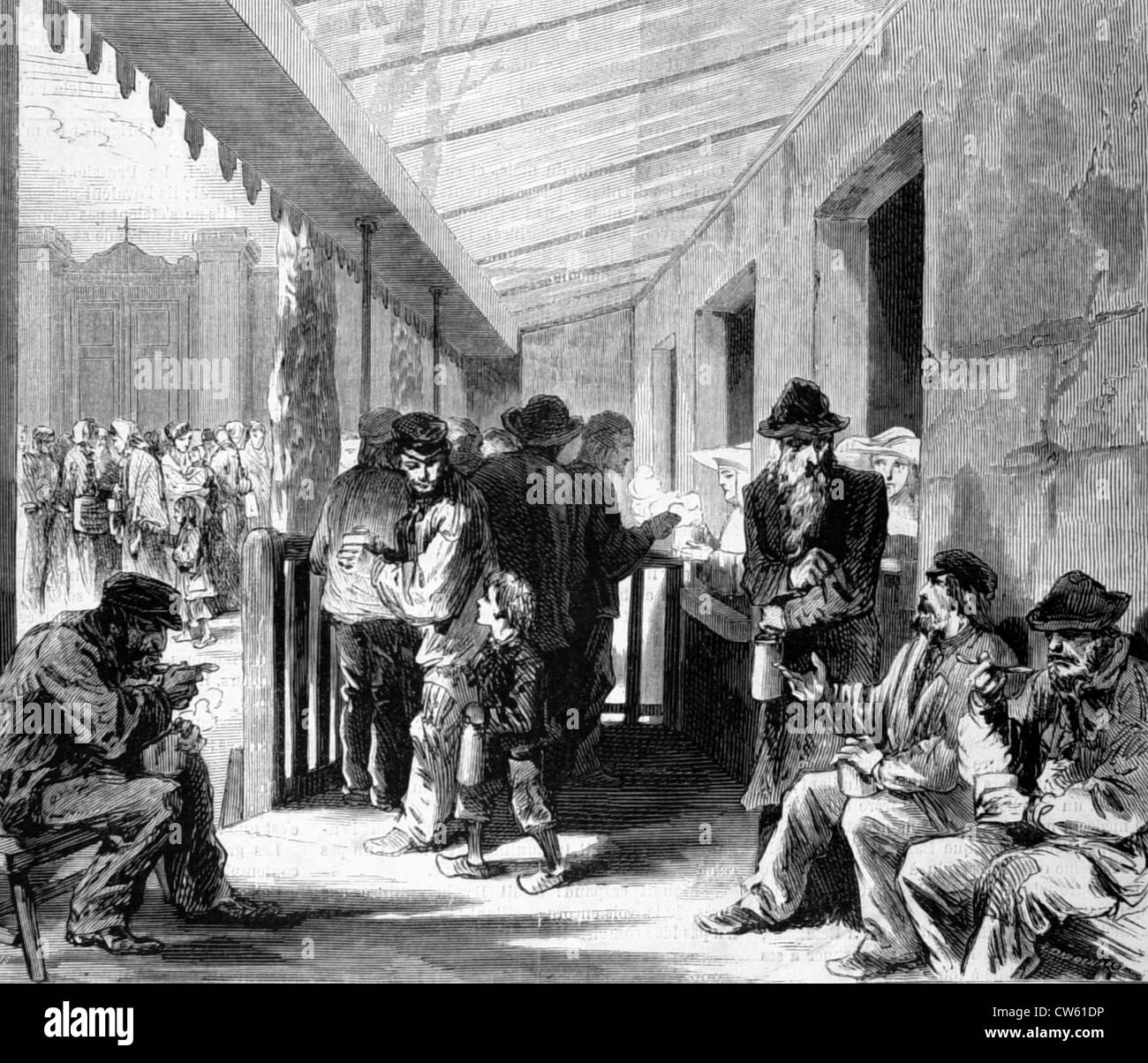 Paris. Soup kitchen, in "Le Monde illustré" from February 28, 1874