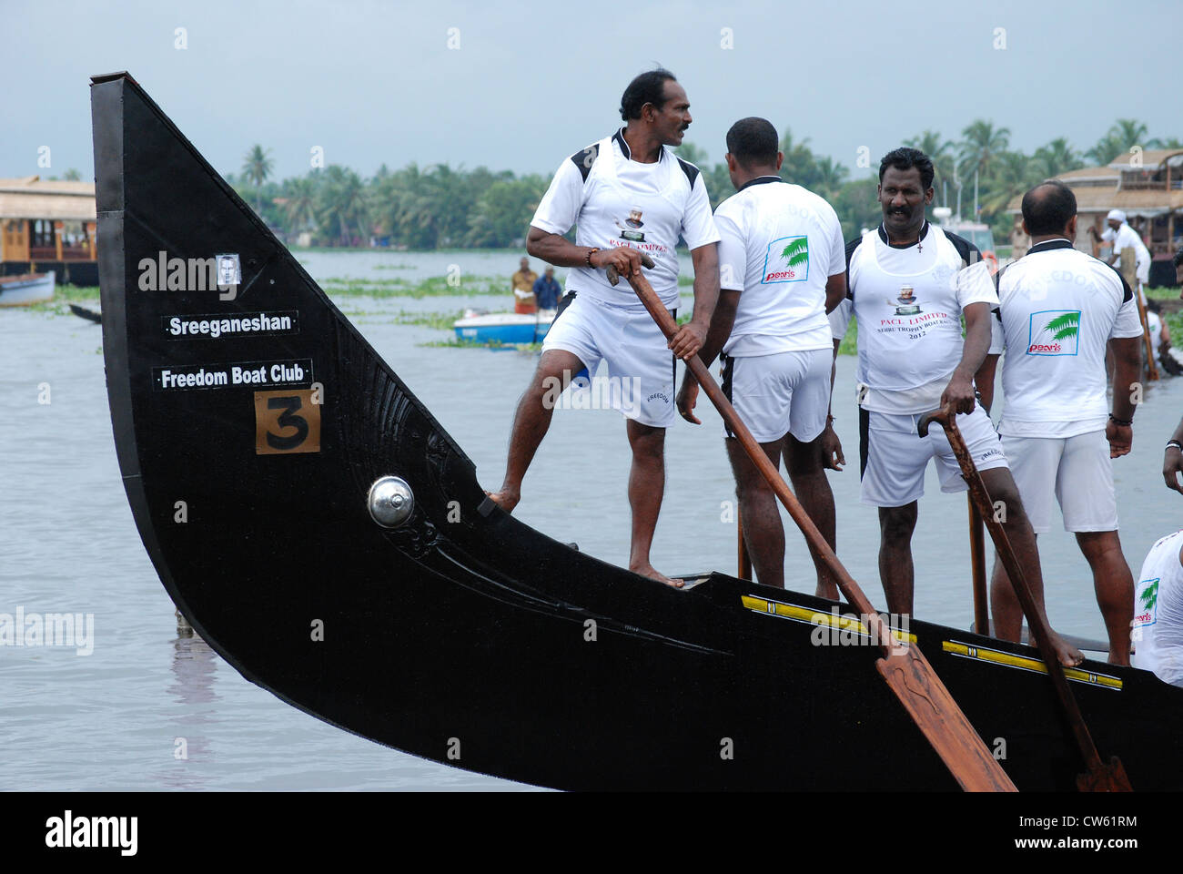snake boat  from a  boat  race in  alleppey,kerala,india Stock Photo