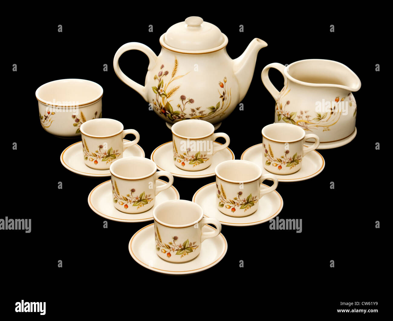 Marks & Spencer "Harvest" tea service Stock Photo - Alamy