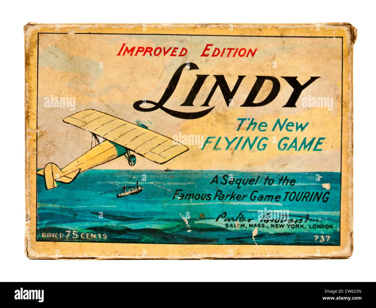 Vintage 'Lindy, the New Flying Game' by Parker Brothers (1927) Stock Photo