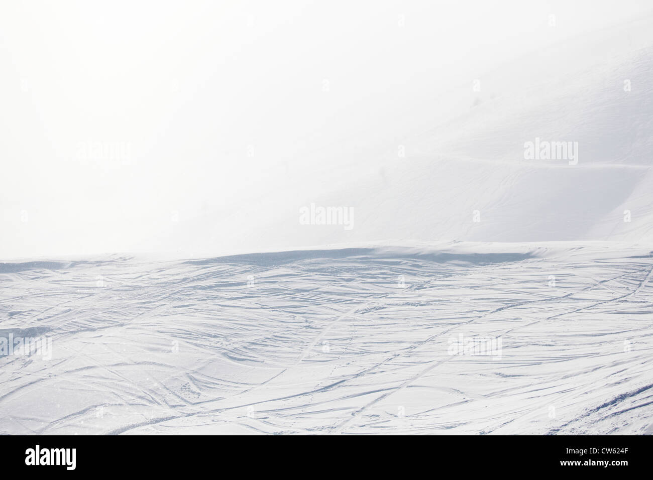 ski traces on snow Stock Photo - Alamy