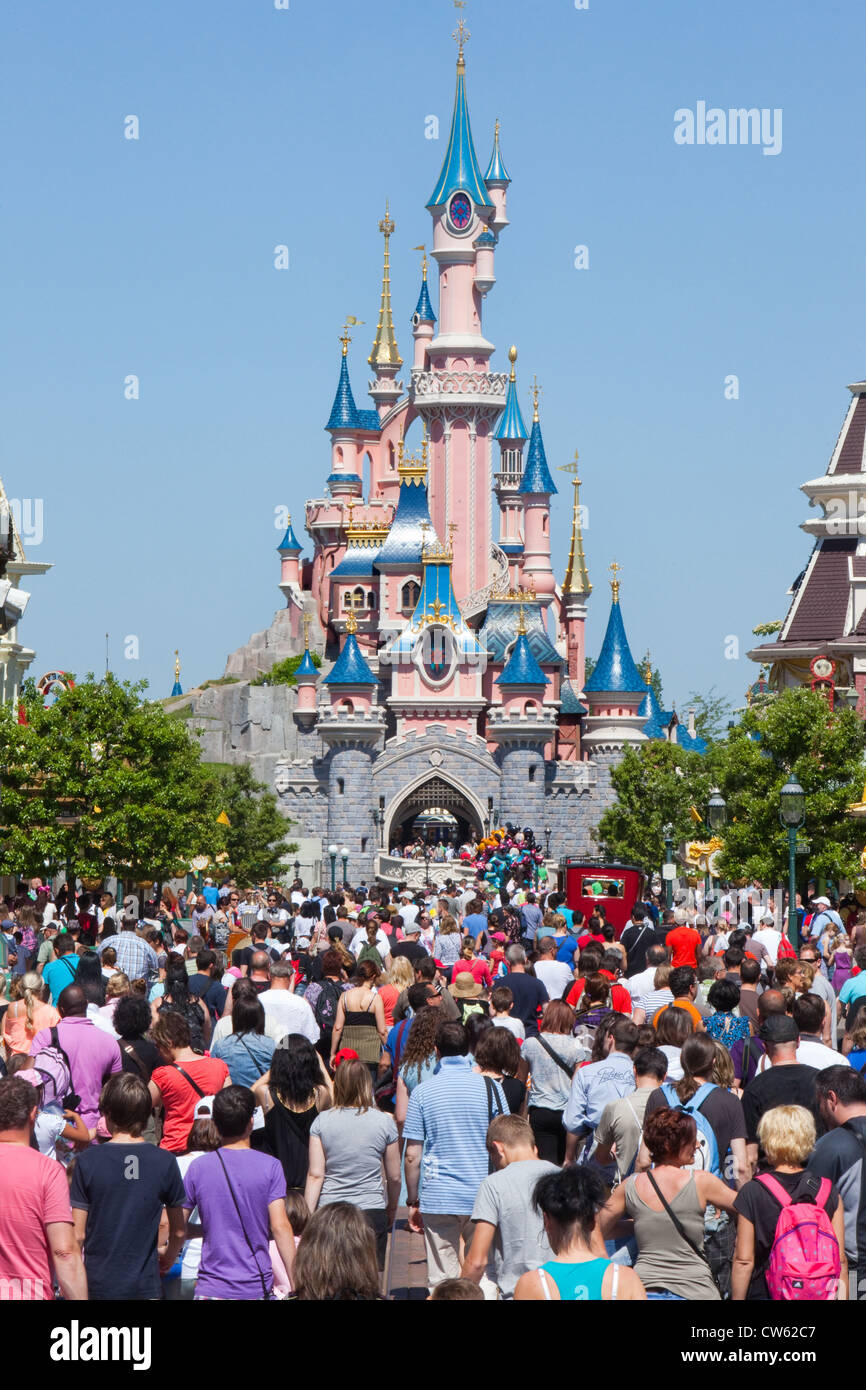 Euro Disneyland -Sleeping beauty castle, Paris, France Stock Photo