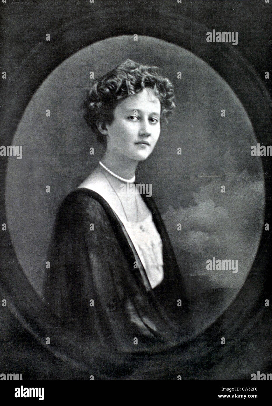 Portrait of Grand Duchess Maria Adelaide of Luxembourg (1912) Stock Photo