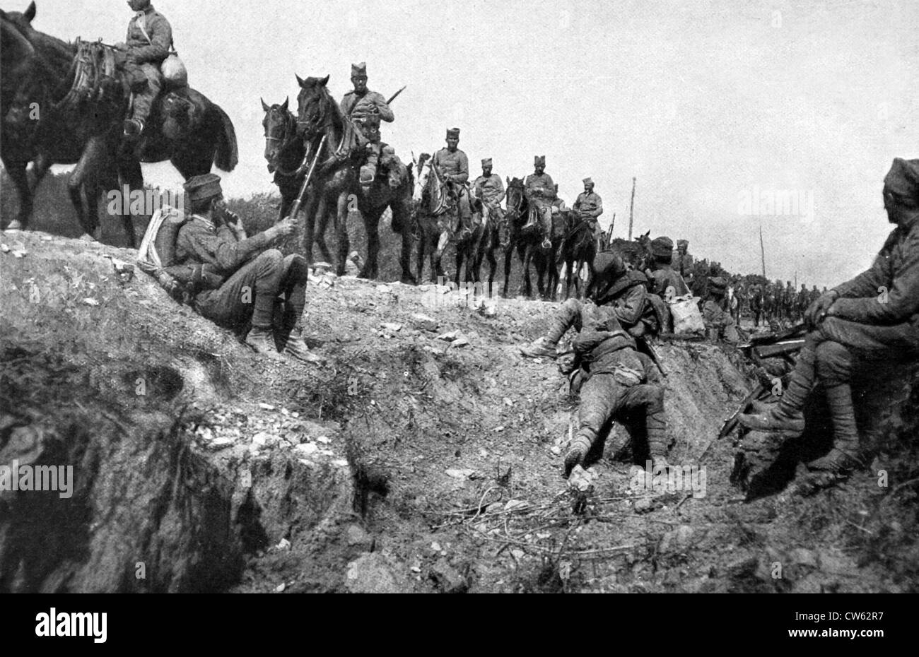 World War I.  Movements of the Serbian army in October 1916 Stock Photo