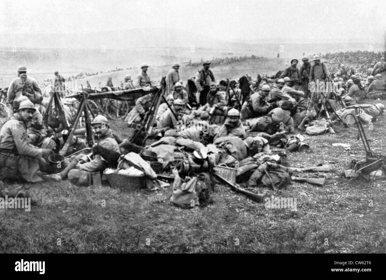 World war 1916 behind the lines of the verdun front Black and White