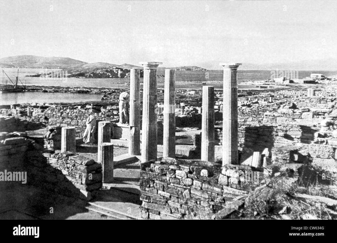 Greece. Excavations at Delos (1928) Stock Photo