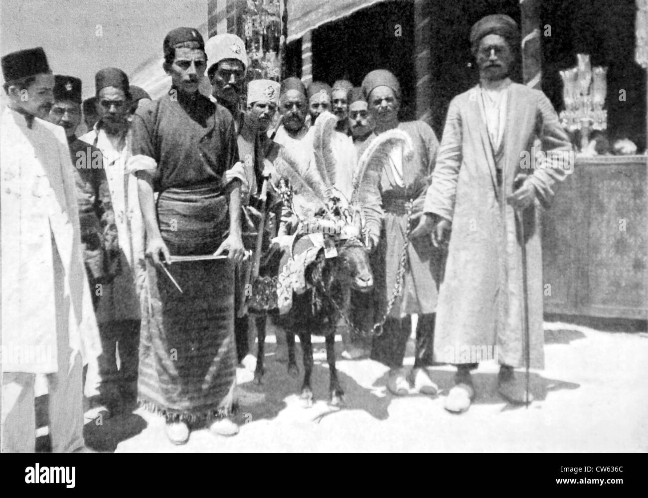 Coronation of shah of Persia, Ahmed Kadjar, in Teheran (1919) Stock Photo