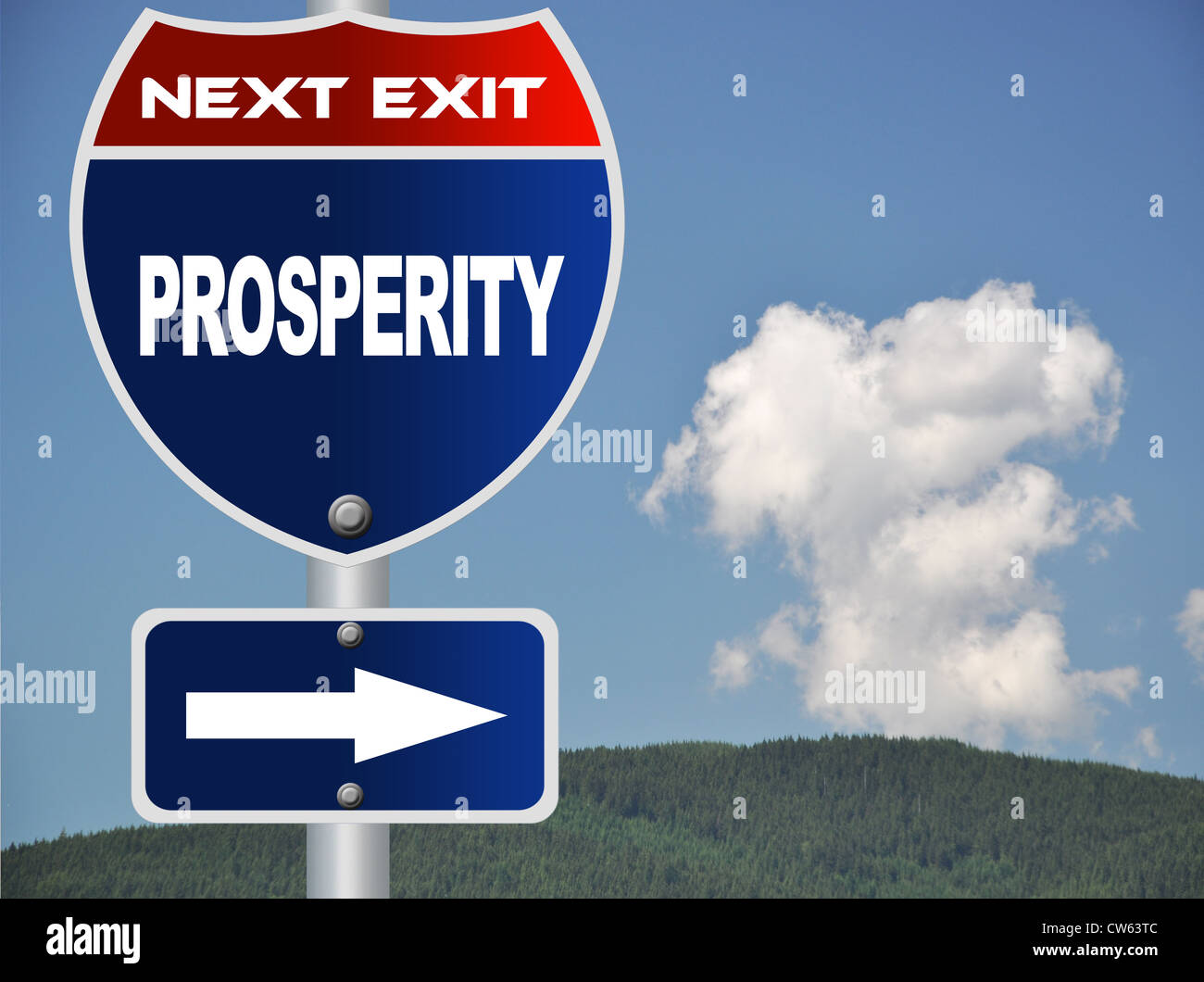 Prosperity road sign Stock Photo Alamy