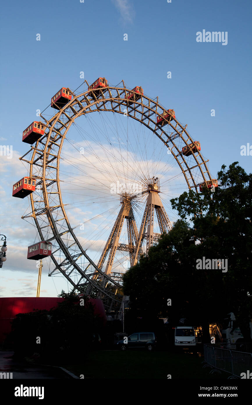 The Reisenrad giant wheel in the Prater amusement park, Vienna Stock Photo