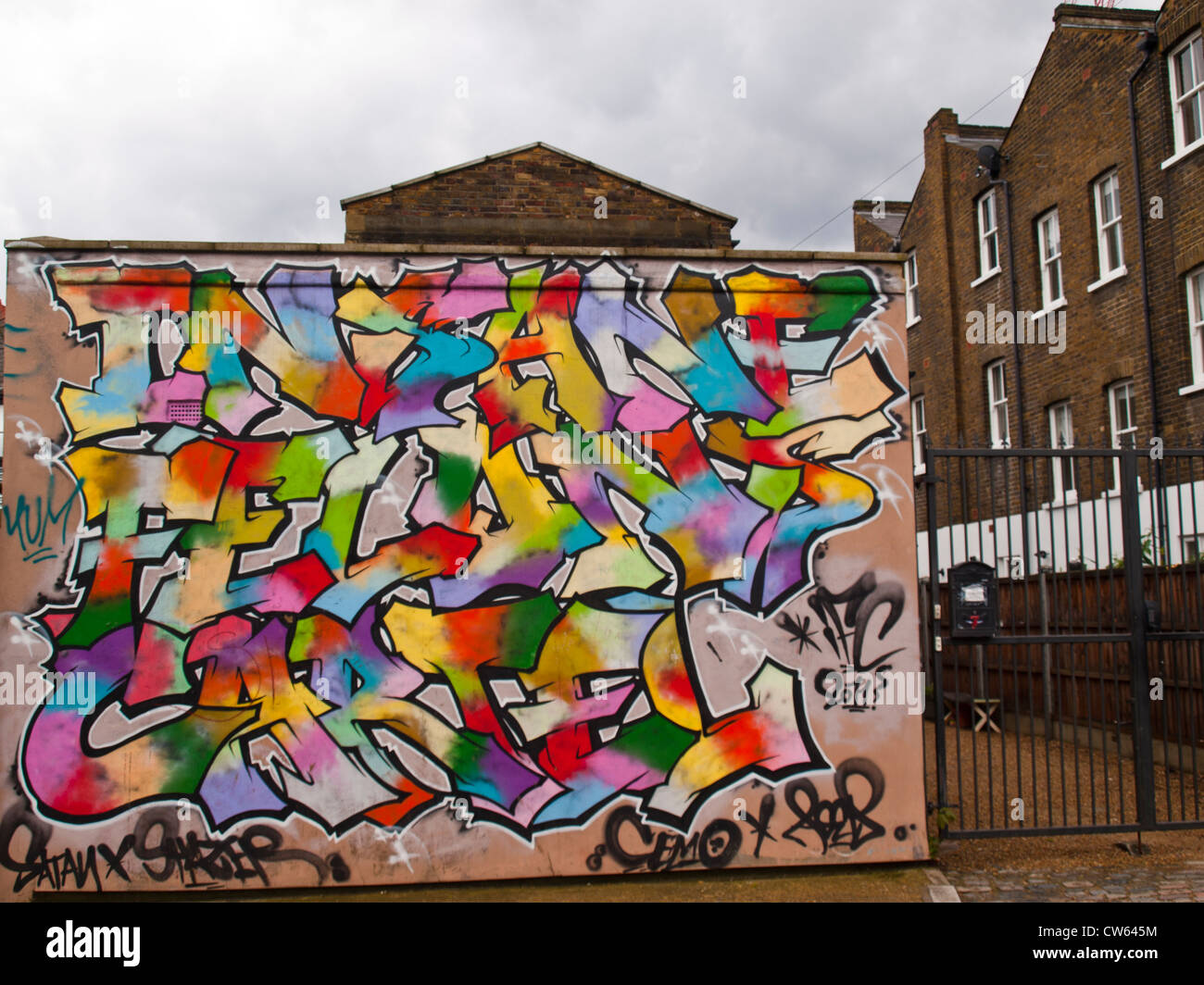 Street art in London walls Stock Photo Alamy
