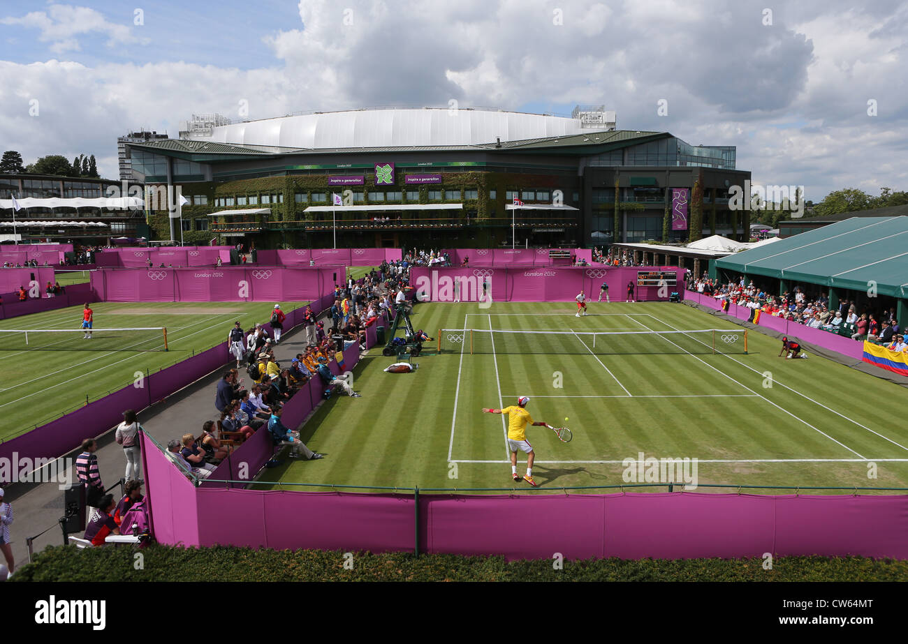 Venue from above,Olympic tennis tournament at Wimbledon,London 2012 Stock  Photo - Alamy
