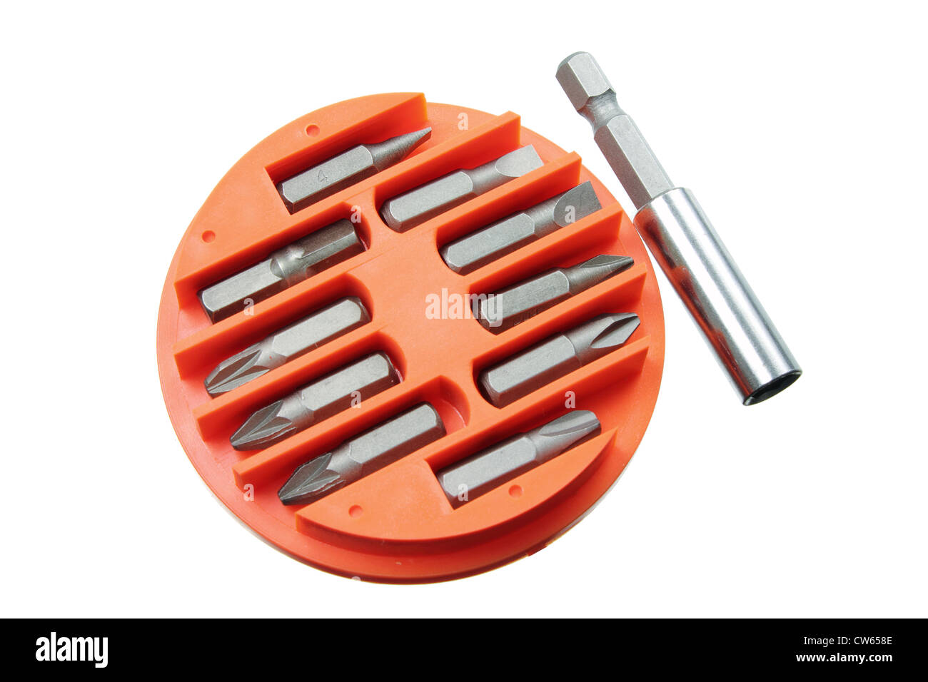 Round Boxed Drill Bit Set Stock Photo