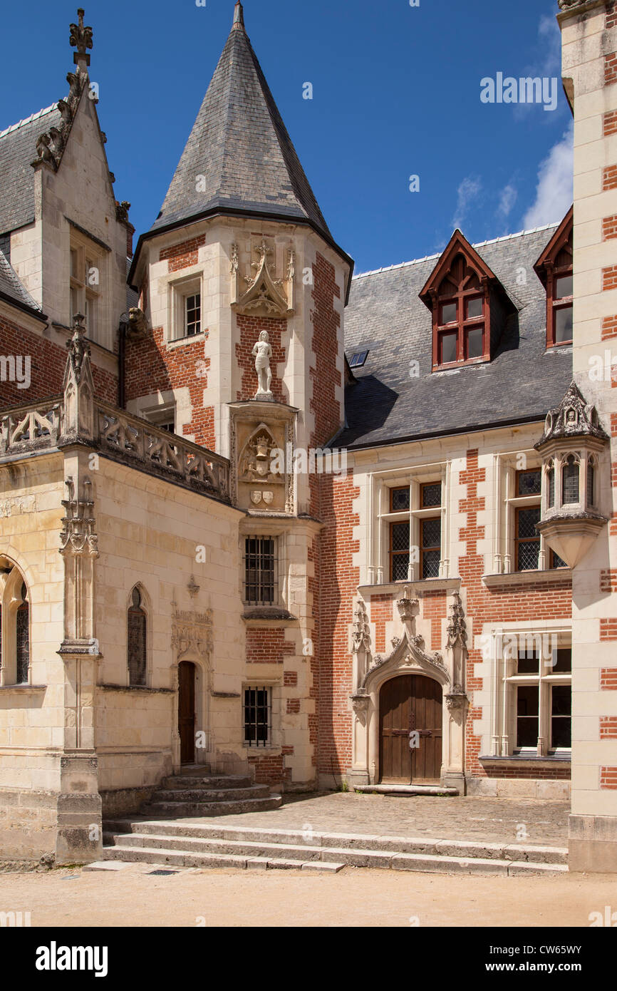Front entry to Clos Luce Leonardo da Vinci's home in Amboise, Centre