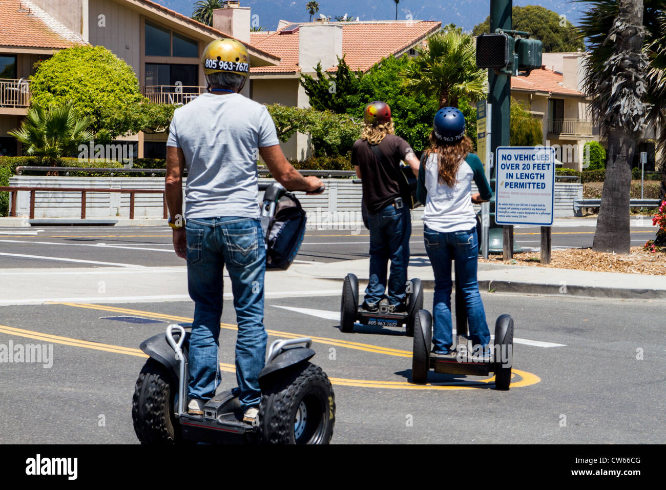 People riding Segways in Santa Barbara California Stock Photo - Alamy