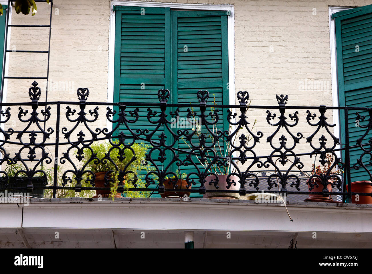 Balcony in New Orleans Stock Photo