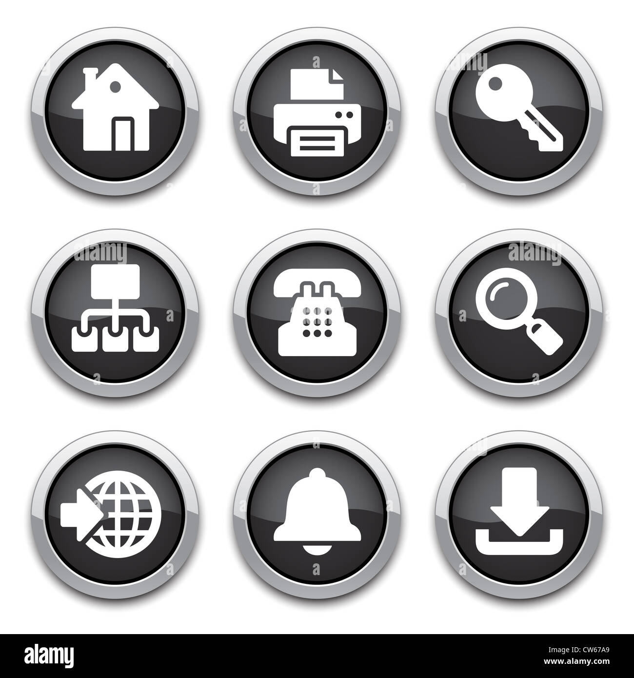 black internet buttons Stock Photo - Alamy