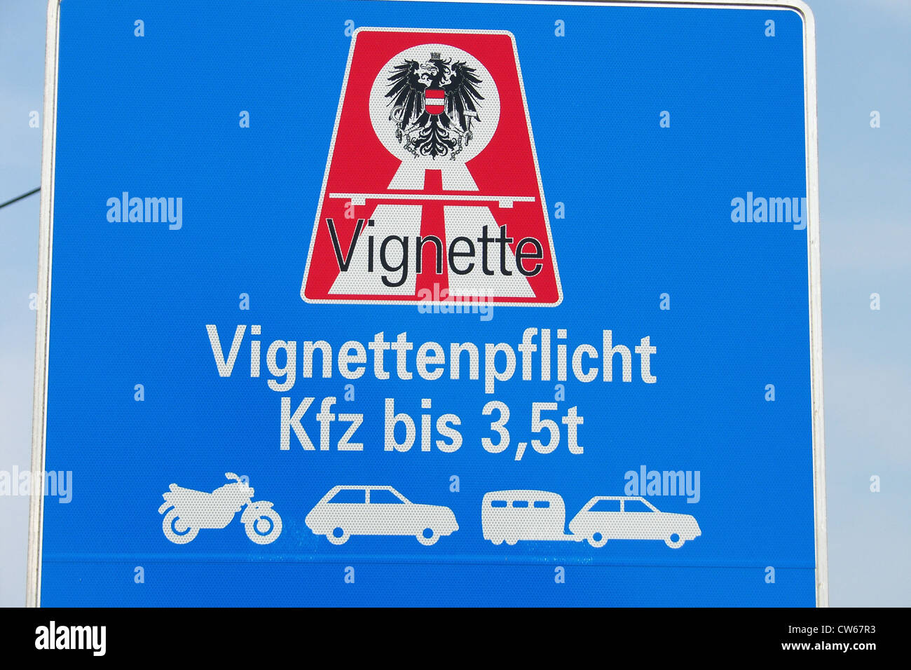 toll duty, Austria Stock Photo