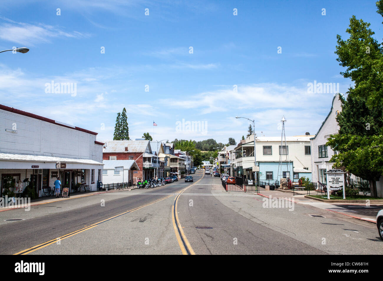 Main street in Sutter Creek California Stock Photo Alamy