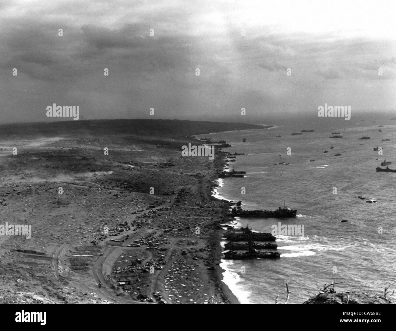 Iwo Jima (Bonin Islands, Pacific): American landing, March 1945. Stock Photo