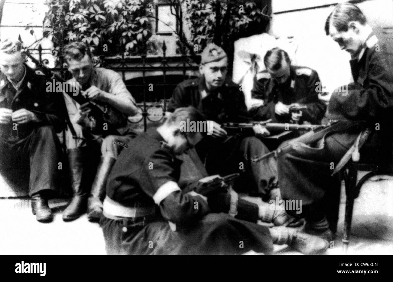 Polish resistance fighters during uprising hires stock photography and