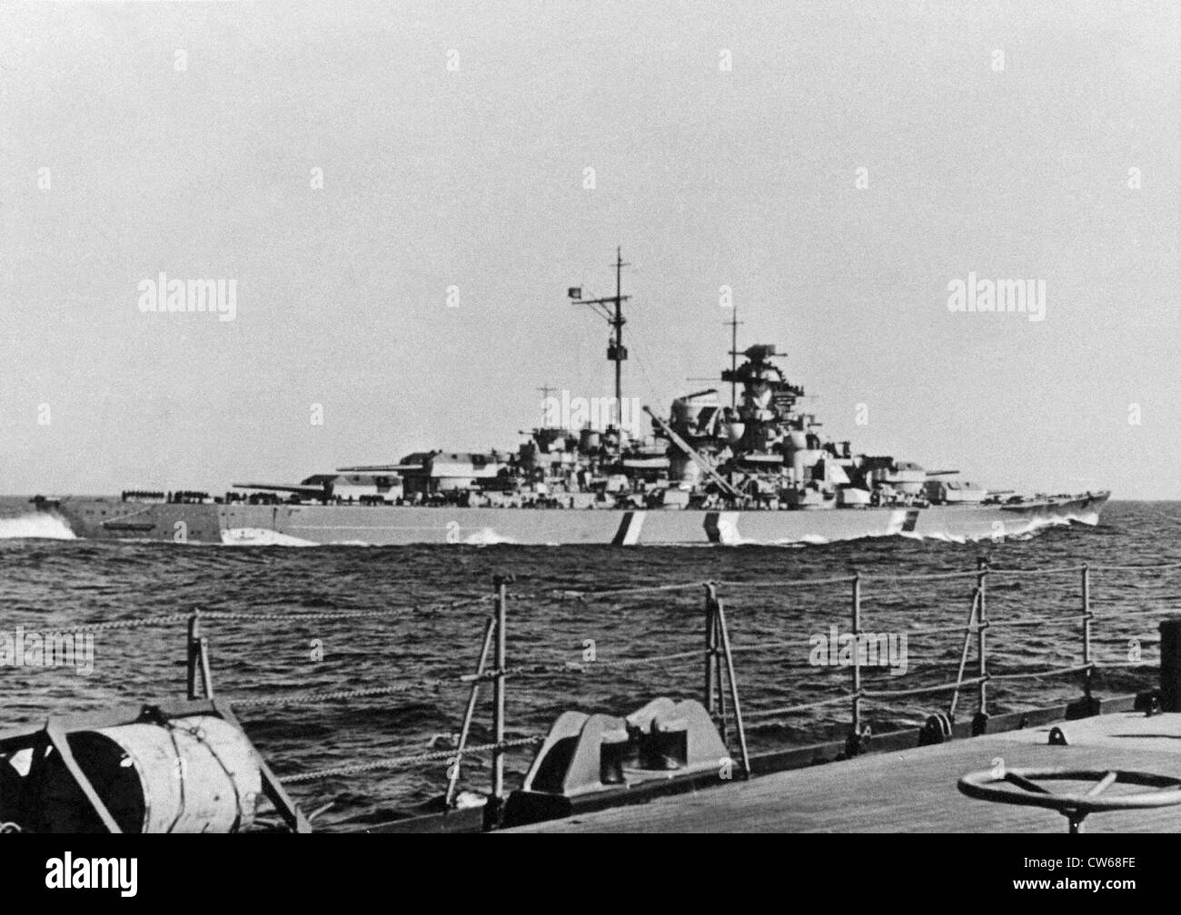 The German battleship 'Bismarck', 1941. Stock Photo