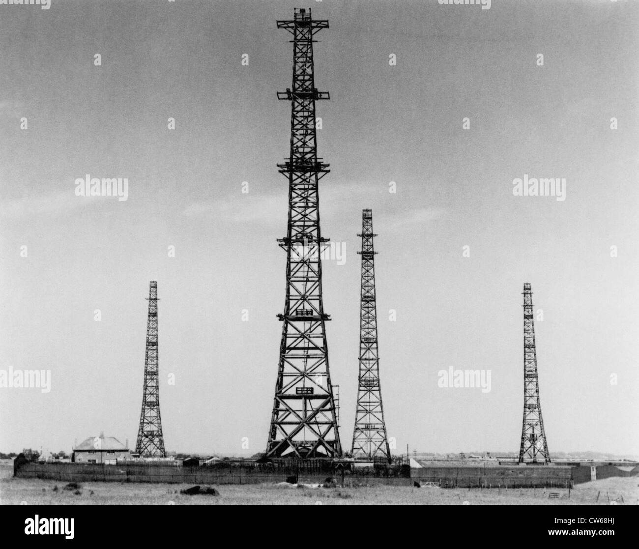 Swangate radar station, near Dover (England), 193940 Stock Photo Alamy