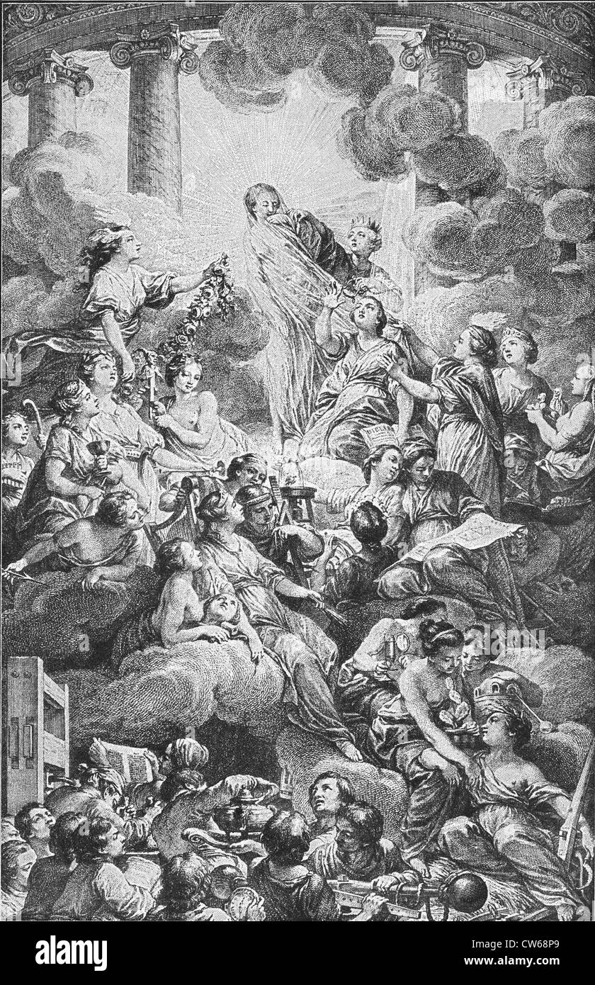 Title page of the Encyclopedia (1751-1772) of Diderot and d'Alembert Stock Photo