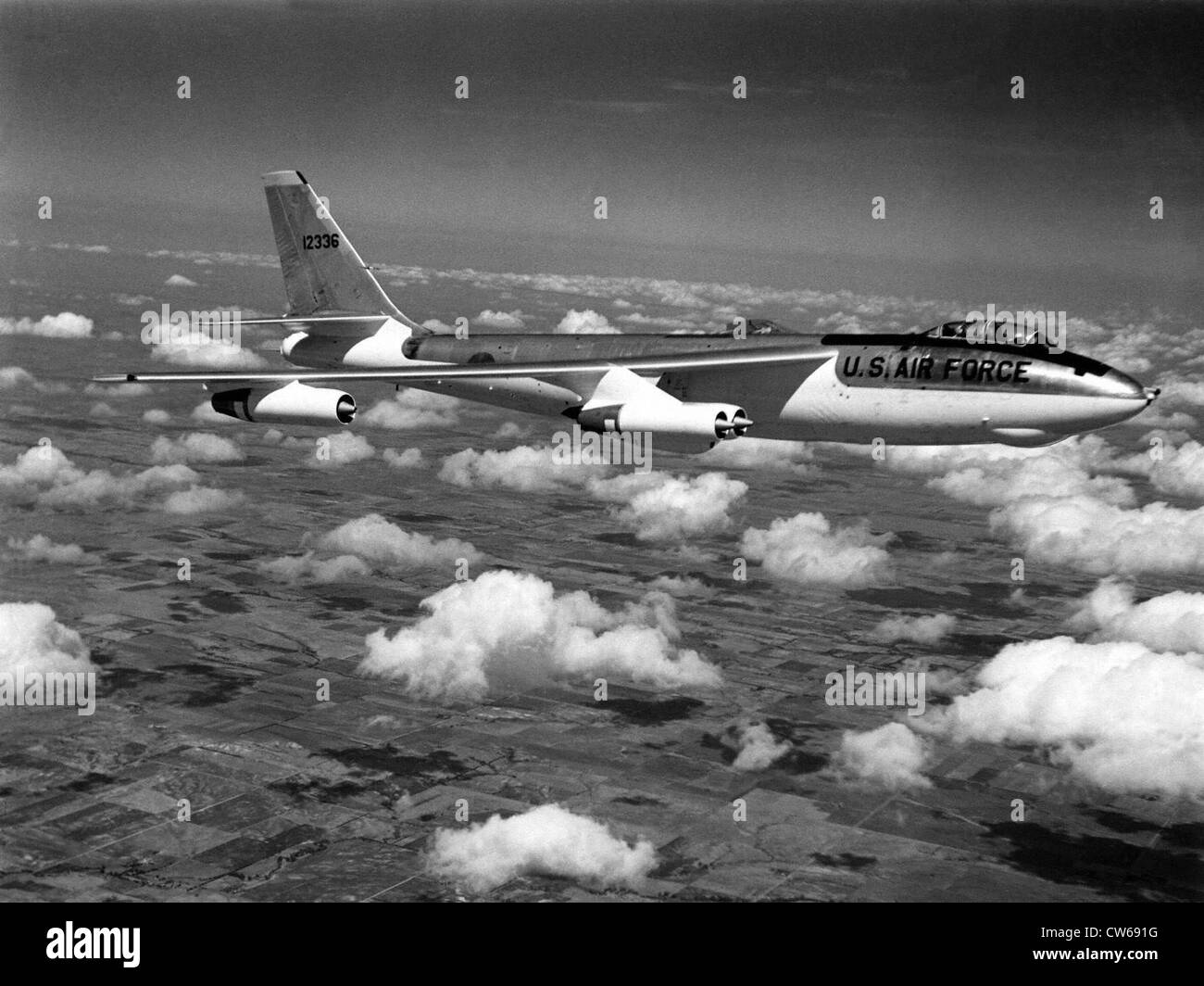 American Boeing B-52 strategic heavy bomber Stock Photo