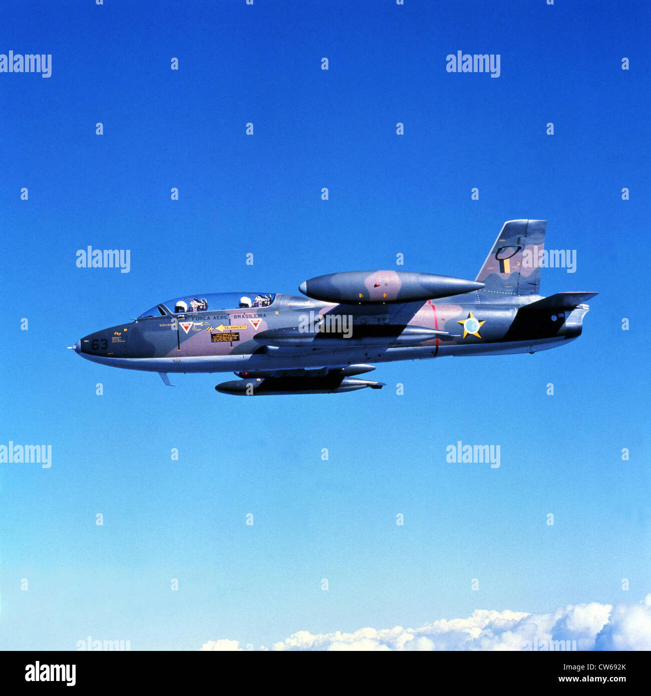 Italian Macchi MB-326 training plane. Stock Photo