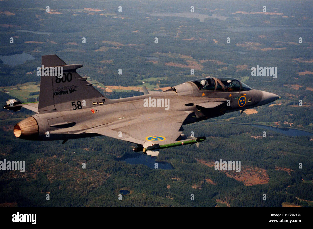 Swedish Saab Gripen fighter plane. Stock Photo