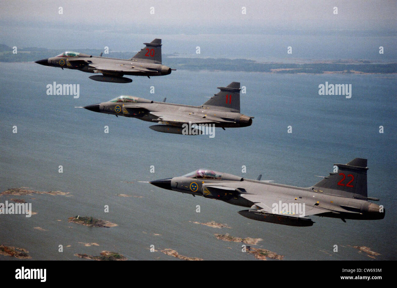 Swedish Saab Gripen fighter plane. Stock Photo
