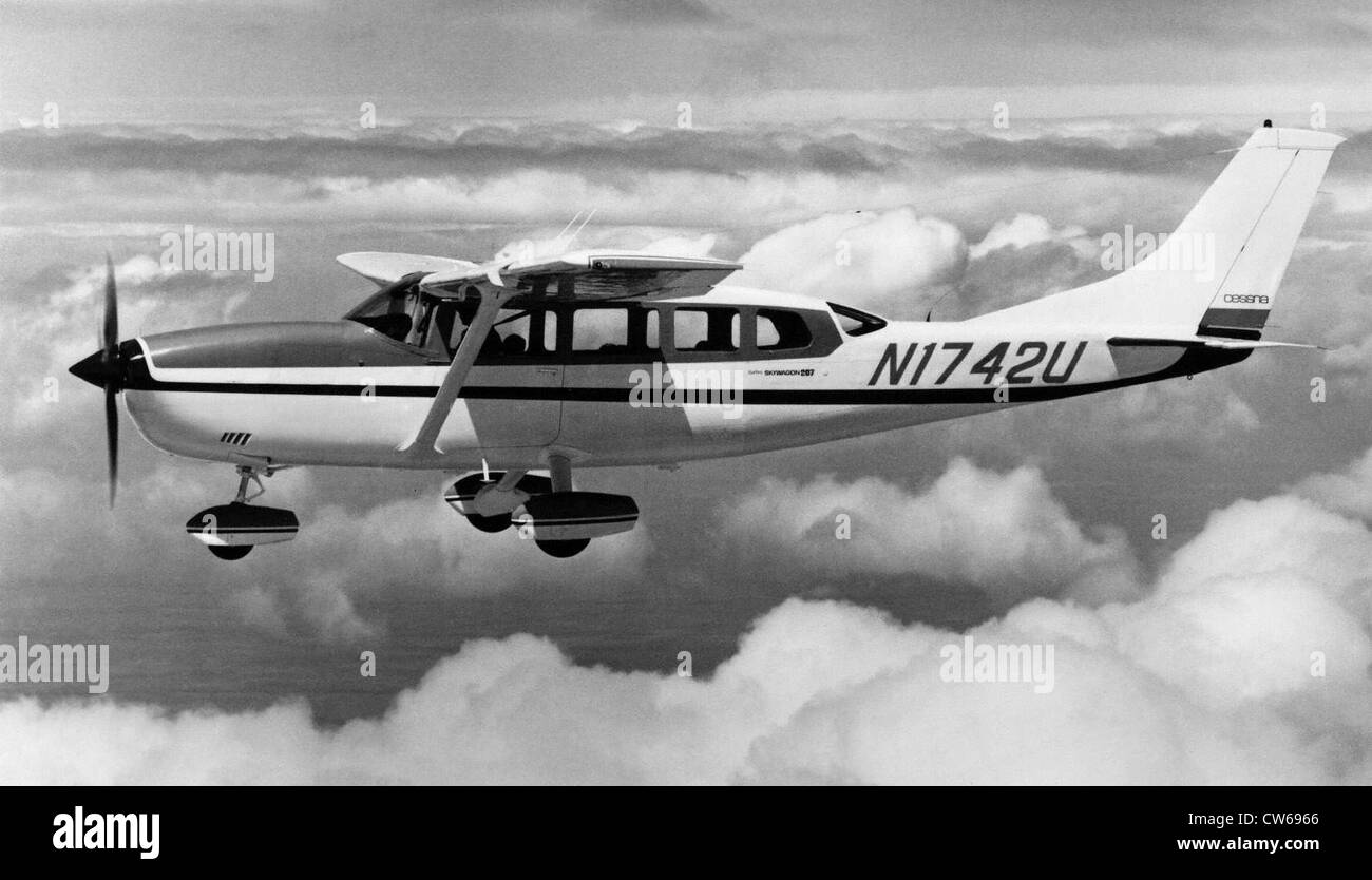American Cessna 207 Skywagon private plane. Stock Photo