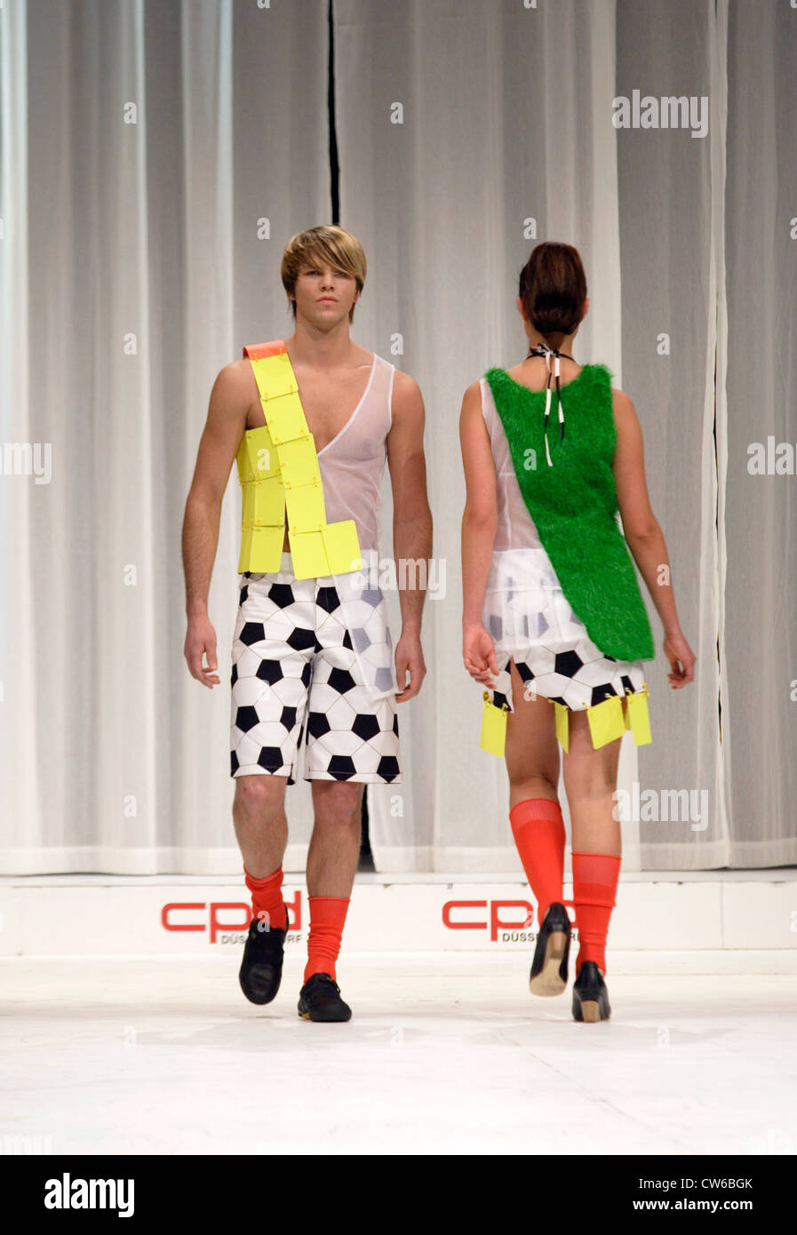 CPD fashion fair in Duesseldorf, CATWALK WITH BALL Stock Photo