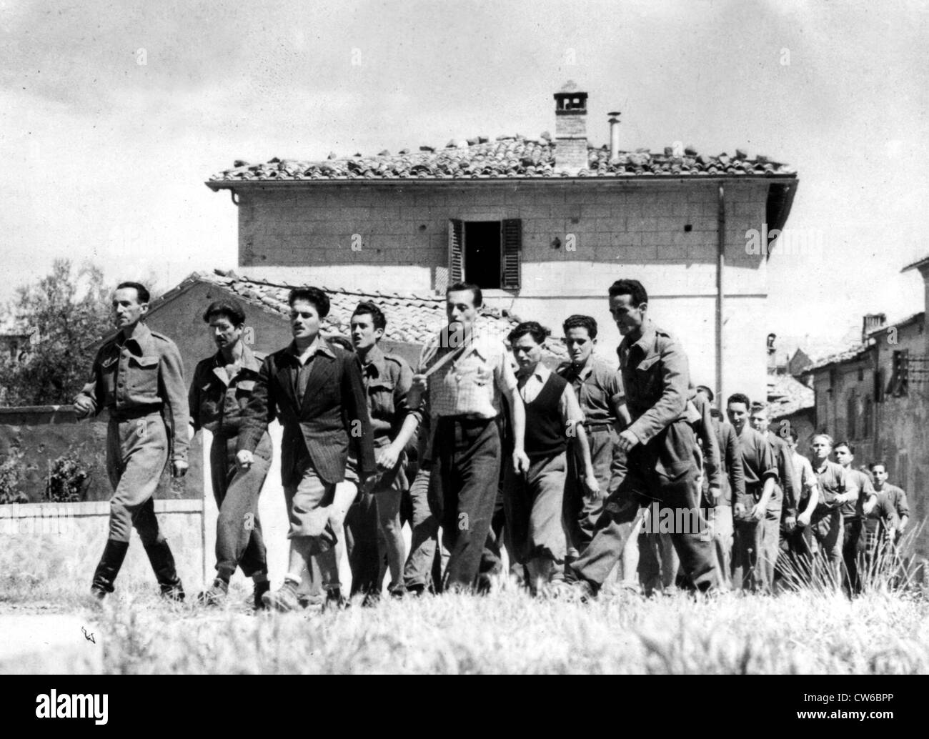 Italian partisans in Montalcino (Italy,) summer 1944 Stock Photo