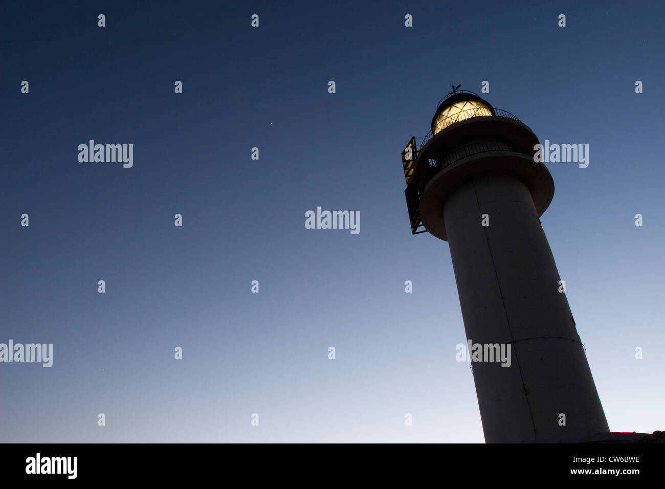 Es cap de Barbaria lighthouse in Formentera Stock Photo