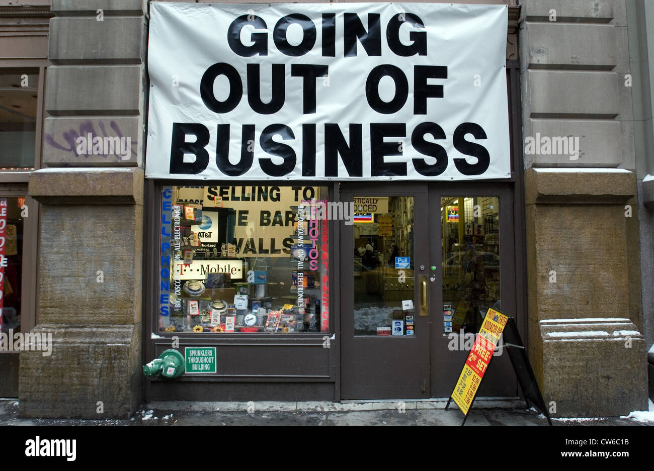 Going Out of Business sign Stock Photo - Alamy