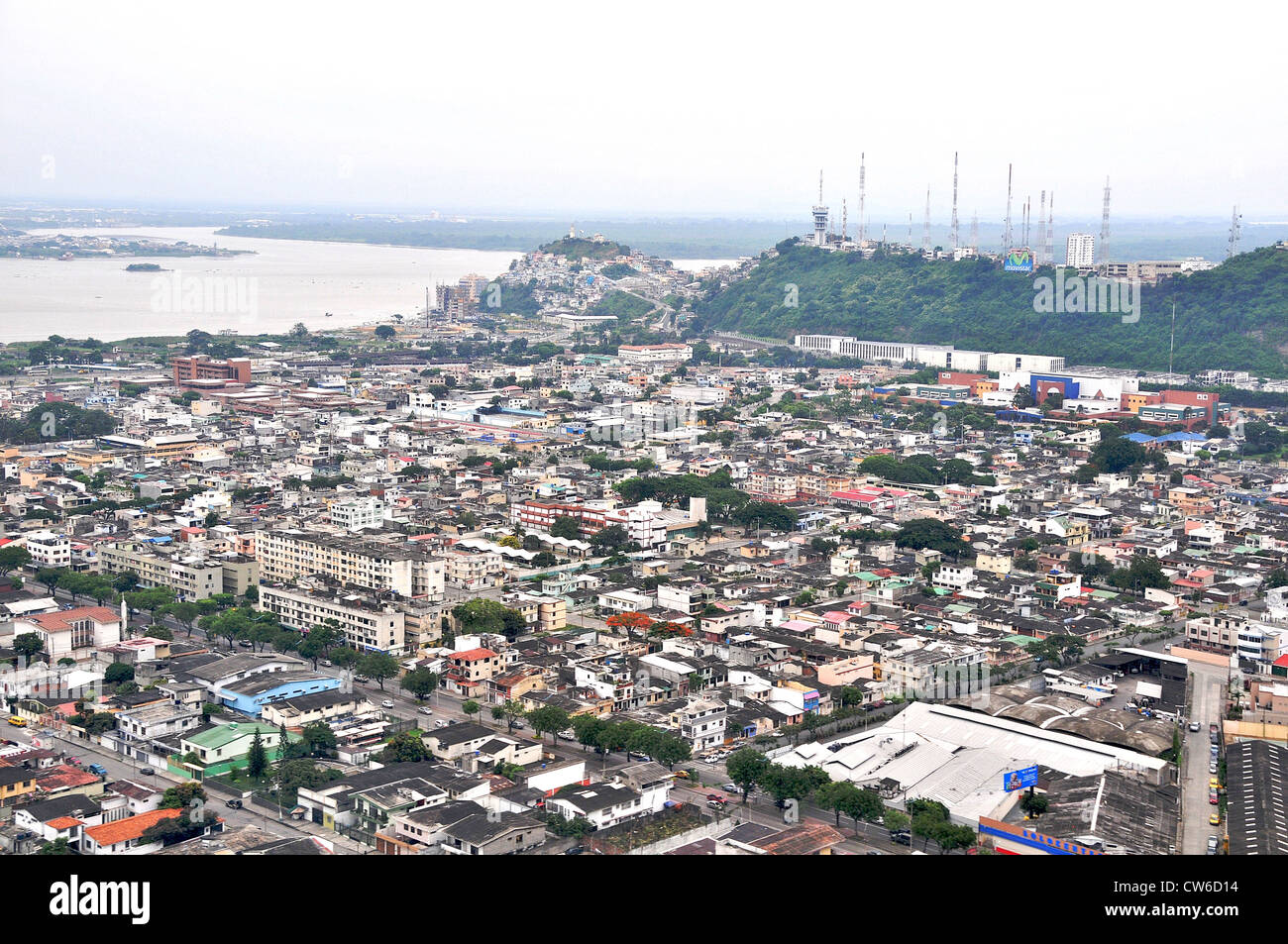 aerial view of Guayaquil Ecuador South America Stock Photo