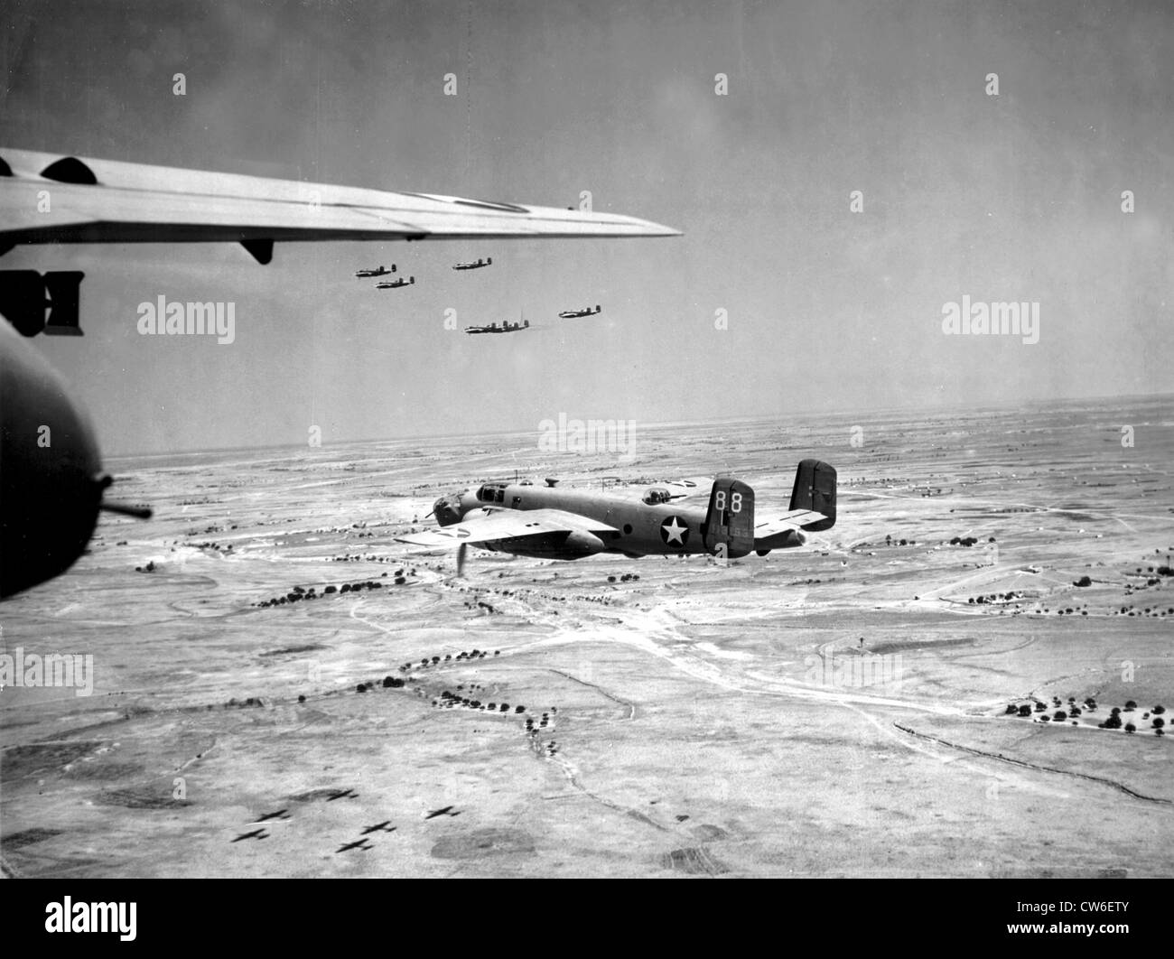 American bombers rout German panzers in Tunisia, 1943 Stock Photo