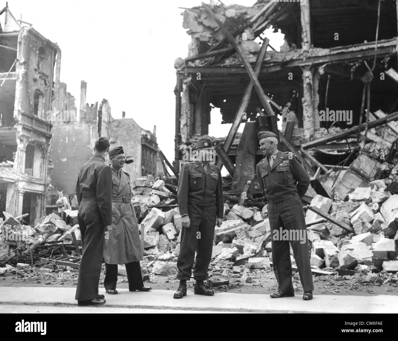 General Bradley in Berlin, July 4, 1945 Stock Photo