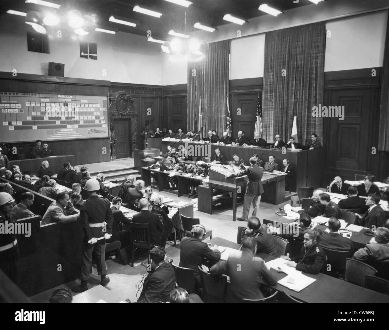 General view of the Nuremberg's International Tribunal (November 22, 1945) Stock Photo
